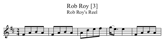 Rob Roy [3] - staff notation