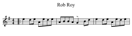 Rob Roy - staff notation