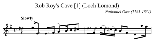 Rob Roy's Cave [1] (Loch Lomond) - staff notation