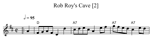 Rob Roy's Cave [2] - staff notation