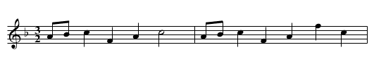Rob shore in Harvest - staff notation