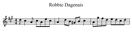 Robbie Dagenais - staff notation