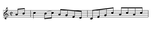 Robbie's Reel - staff notation