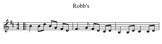 Robb's - staff notation