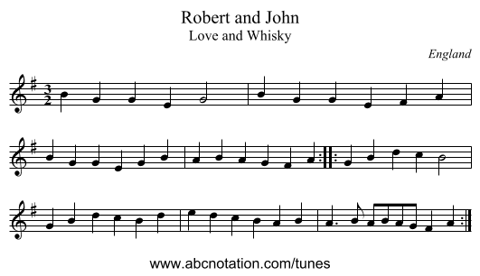 Robert and John - staff notation