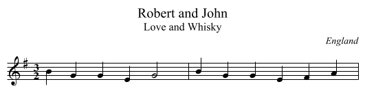 Robert and John - staff notation