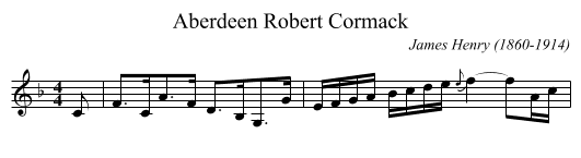 Robert Cormack, Aberdeen - staff notation