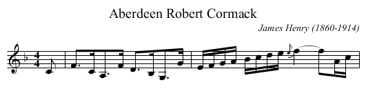 Robert Cormack, Aberdeen - staff notation