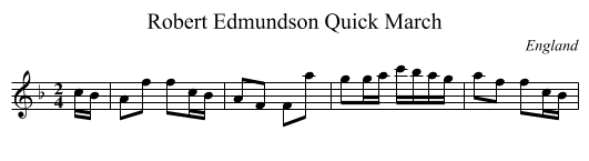 Robert Edmundson Quick March - staff notation