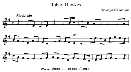 Robert Hawkes - staff notation