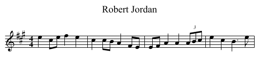 Robert Jordan - staff notation