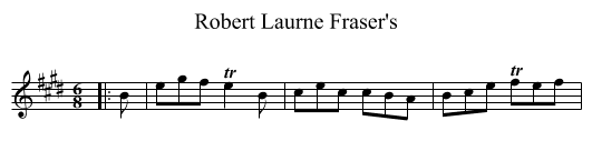 Robert Laurne Fraser's - staff notation