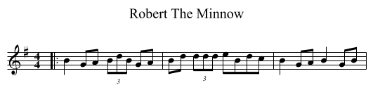 Robert The Minnow - staff notation