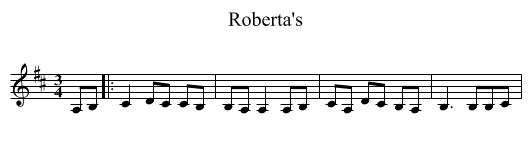 Roberta's - staff notation