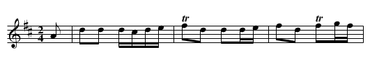 Robertson's Quickstep - staff notation