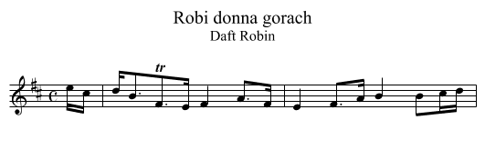 Robi donna gorach - staff notation