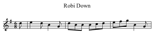 Robi Down - staff notation