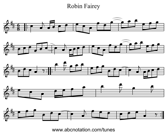 Robin Fairey - staff notation