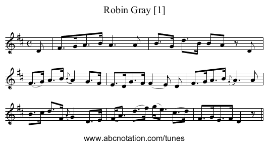 Robin Gray [1] - staff notation