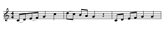 Robin Hood and the Bishop of Hereford - staff notation