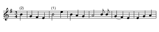 Robin Hood and the Tanner - staff notation
