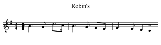 Robin's - staff notation
