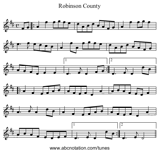 Robinson County - staff notation