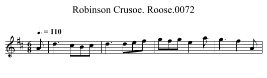 Robinson Crusoe. Roose.0072 - staff notation