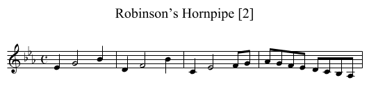 Robinson’s Hornpipe [2] - staff notation