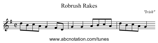 Robrush Rakes - staff notation