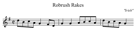 Robrush Rakes - staff notation