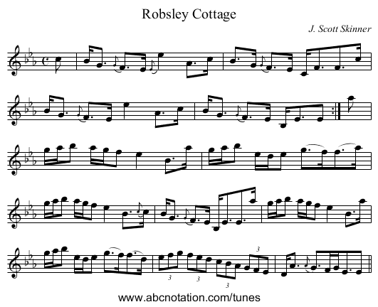 Robsley Cottage - staff notation