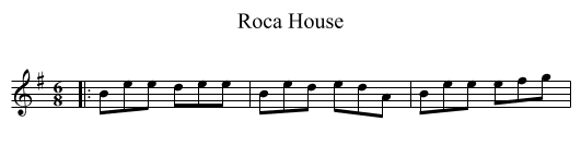 Roca House - staff notation