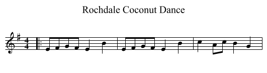 Rochdale Coconut Dance - staff notation
