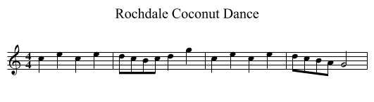 Rochdale Coconut Dance - staff notation