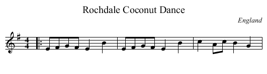 Rochdale Coconut Dance - staff notation