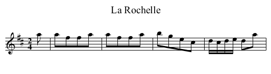 Rochelle, La - staff notation