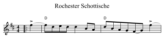 Rochester Schottische - staff notation