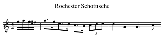 Rochester Schottische - staff notation