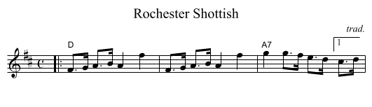 Rochester Shottish - staff notation