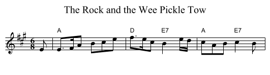 Rock and the Wee Pickle Tow, The - staff notation