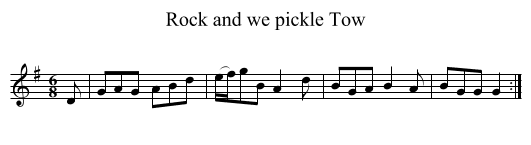 Rock and we pickle Tow - staff notation