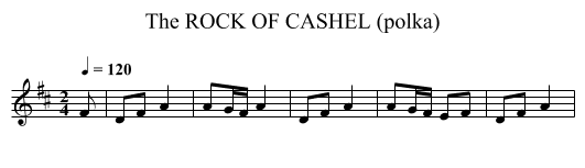 ROCK OF CASHEL (polka), The - staff notation