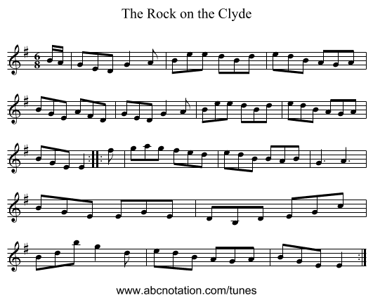 Rock on the Clyde, The - staff notation