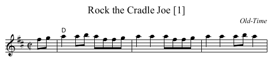 Rock the Cradle Joe [1] - staff notation
