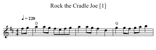 Rock the Cradle Joe [1] - staff notation