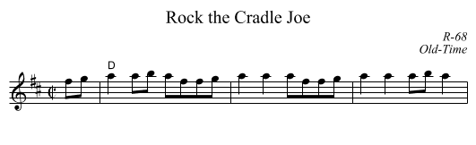Rock the Cradle Joe - staff notation