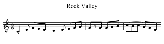 Rock Valley - staff notation