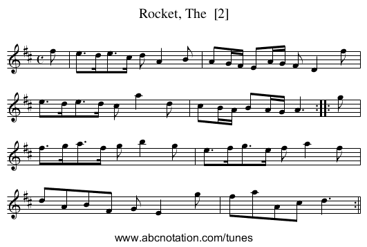 Rocket, The  [2] - staff notation