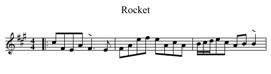 Rocket - staff notation
